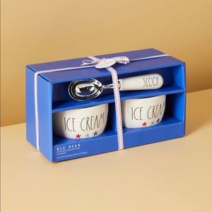 Rae Dunn Three Piece Ice Cream Set